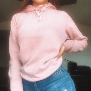 pink hoodie